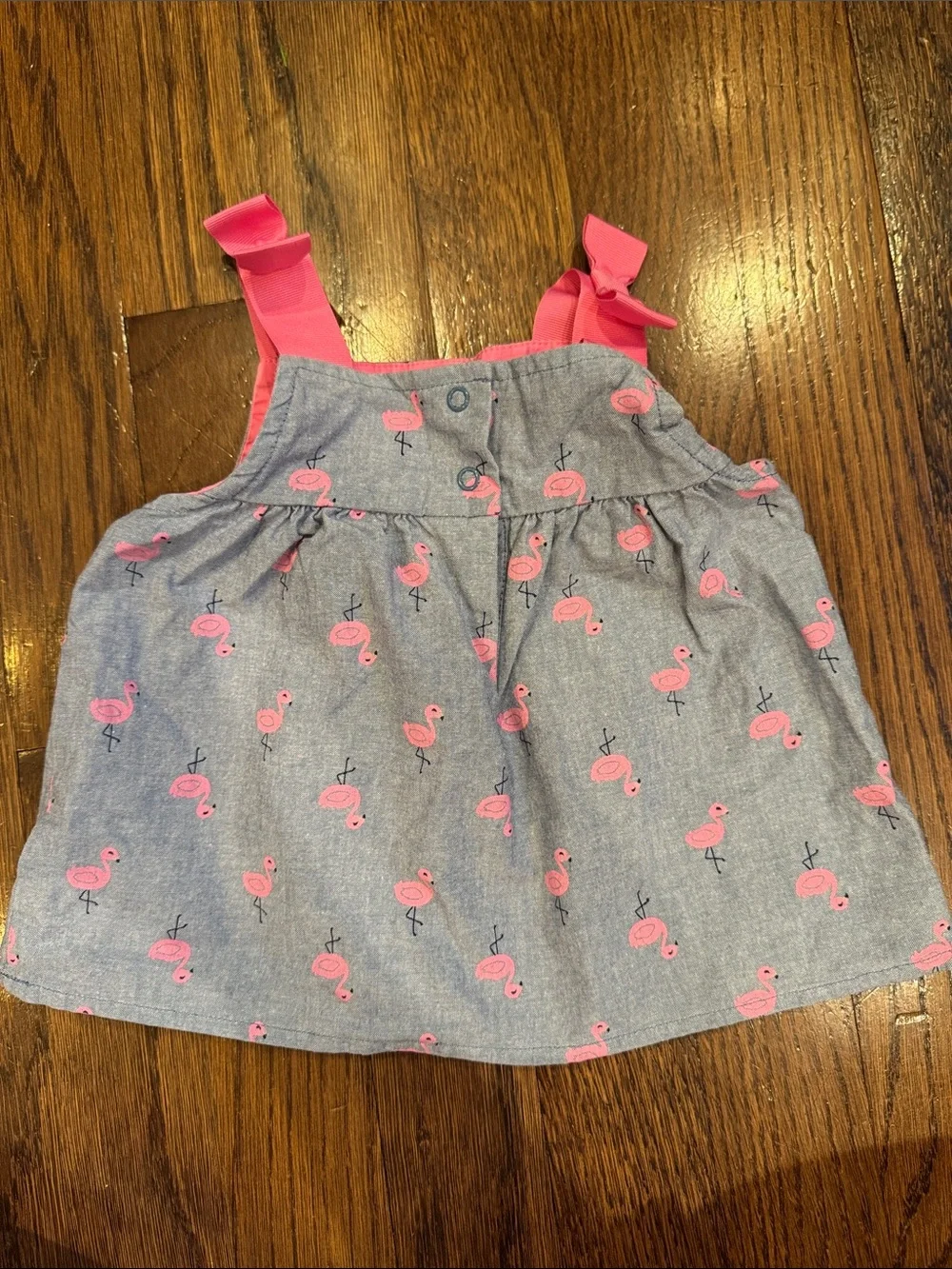Baby Girl Size 3M Pink & Jean Dress Set with Pink Cardigan